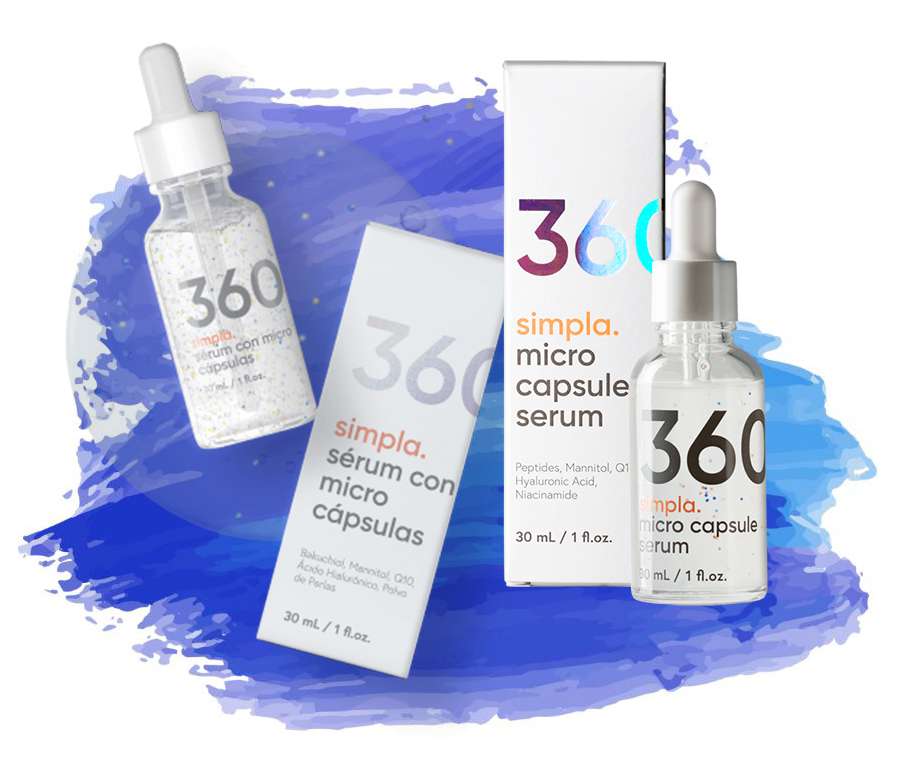 Simpla 360 sérum regenerador facial con ácido hialurónico. Reduce arrugas, hidrata la piel y mejora elasticidad. Compra oficial.